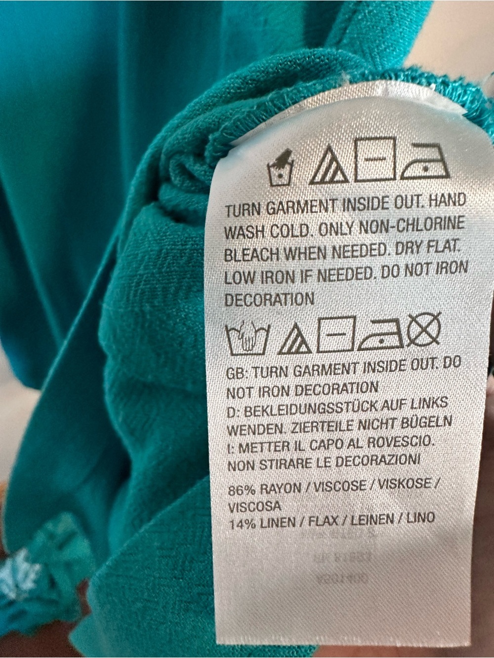 Susan Graver Sleeveless Teal Beach Maxi Dress with Embellished V-Neck - Picture 5 of 6